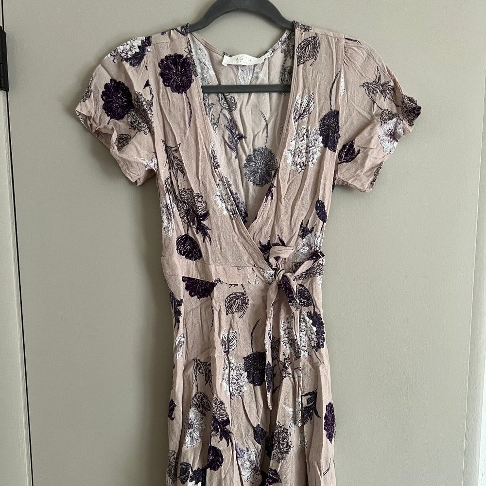 Floral Wrap Mini Dress